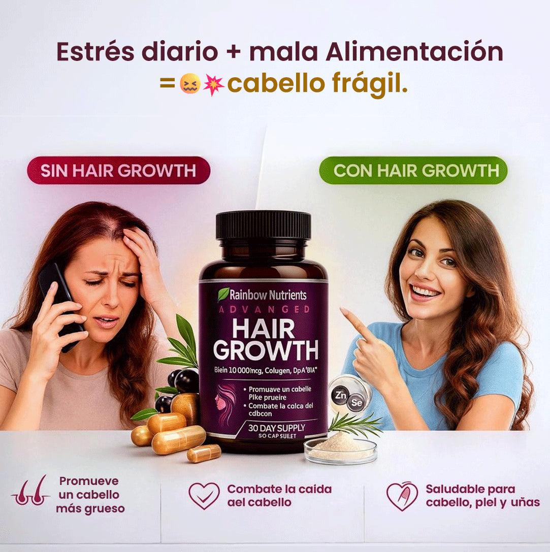Estrés diario + mala Alimentación = 😖💥 cabello frágil.
